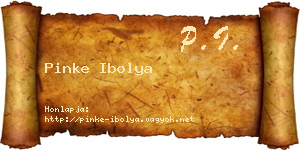 Pinke Ibolya névjegykártya